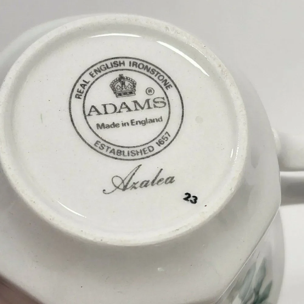‎Set of 6 ADAMS Azalea  Ironstone Teacups England
